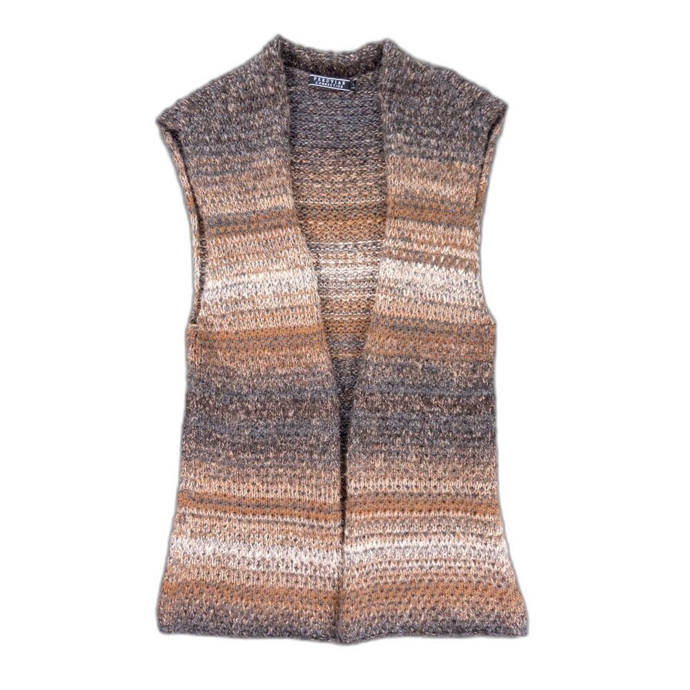 Peruvian Connection 100% Alpaca Duster Ombre Longline Cardigan Womens Large Boho